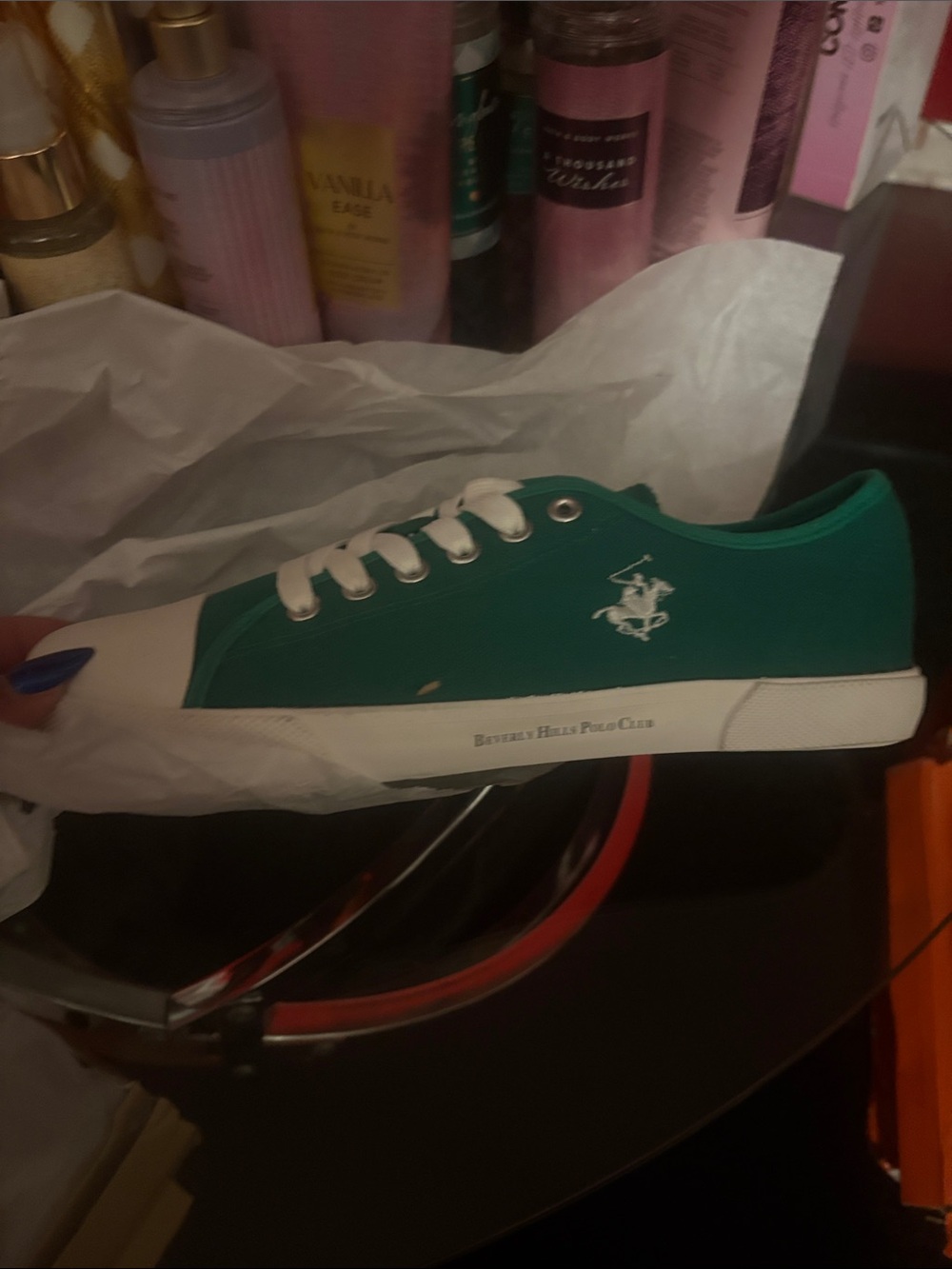 Beverly Hills Polo Club Women’s Teal Low-Top Canvas Sneaker